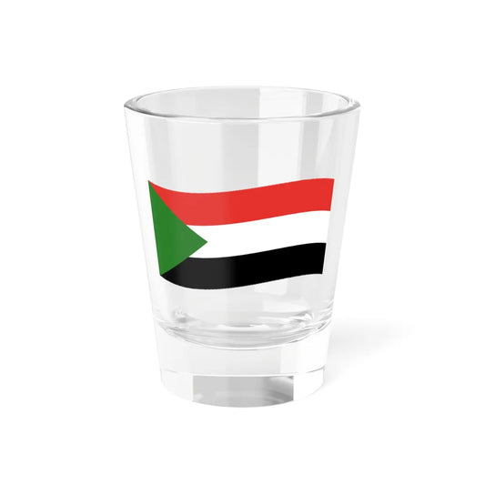 Flag of Sudan with waves (Sudan) Shot Glass 1.5oz 1.5oz - Go Mug Yourself