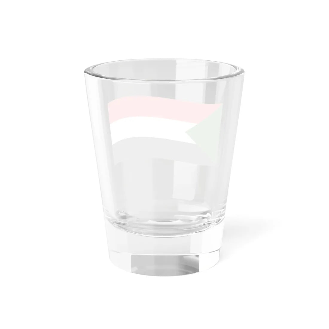 Flag of Sudan with waves (Sudan) Shot Glass 1.5oz - Go Mug Yourself