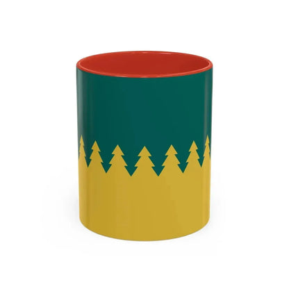 Flag of Sudbury Ontario Canada - Accent Coffee Mug 11oz Red - Go Mug Yourself