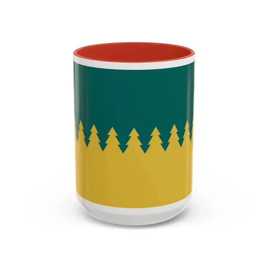 Flag of Sudbury Ontario Canada - Accent Coffee Mug 15oz Red - Go Mug Yourself