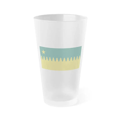 Flag of Sudbury Ontario Canada - Frosted Pint Glass 16oz 16oz Frosted - Go Mug Yourself