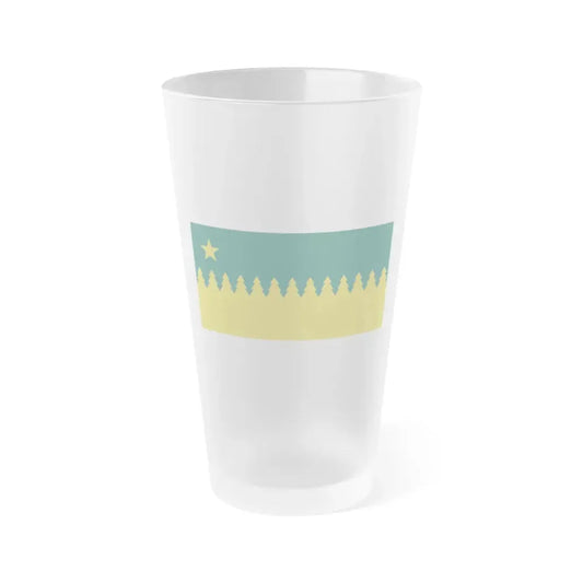 Flag of Sudbury Ontario Canada - Frosted Pint Glass 16oz 16oz Frosted - Go Mug Yourself