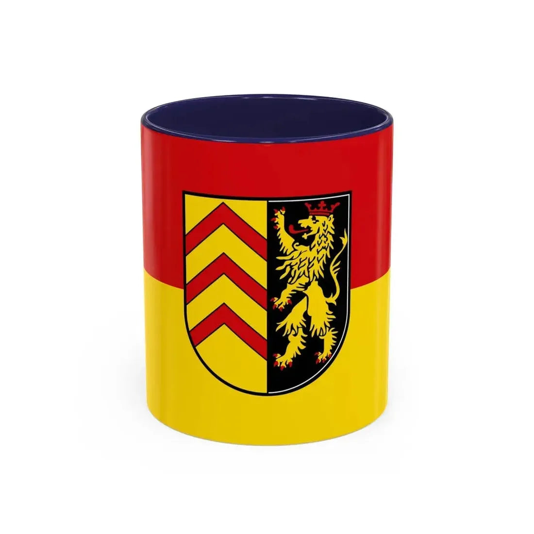 Flag of Suedwestpfalz Germany - Accent Coffee Mug 11oz Navy - Go Mug Yourself