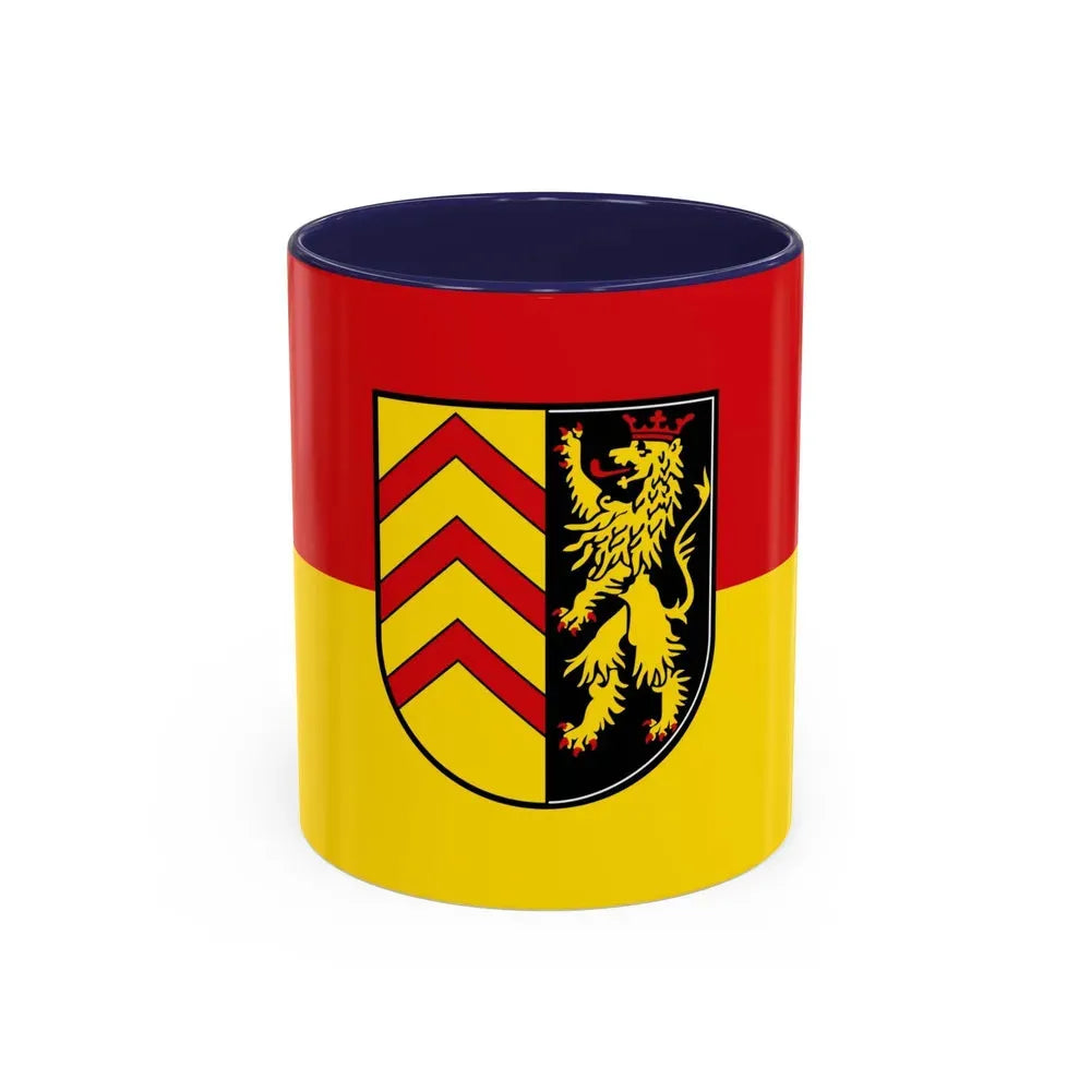 Flag of Suedwestpfalz Germany - Accent Coffee Mug 11oz Navy - Go Mug Yourself