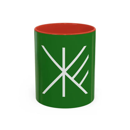 Flag of Suginami Tokyo Japan - Accent Coffee Mug 11oz Red - Go Mug Yourself