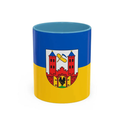 Flag of Suhl Germany - Accent Coffee Mug 11oz Light Blue - Go Mug Yourself
