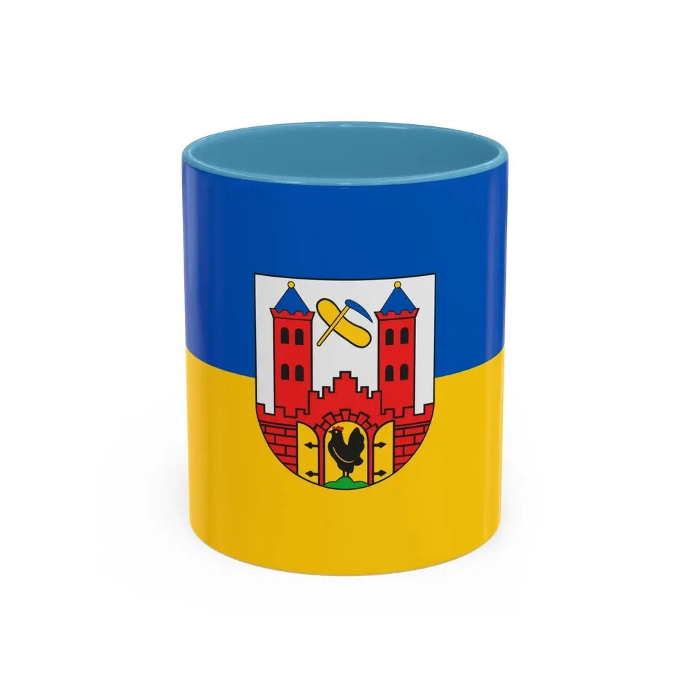 Flag of Suhl Germany - Accent Coffee Mug 11oz Light Blue - Go Mug Yourself