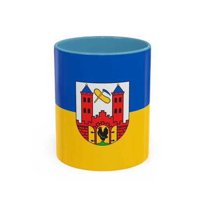 Flag of Suhl Germany - Accent Coffee Mug 11oz Light Blue - Go Mug Yourself