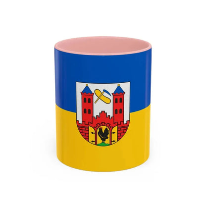 Flag of Suhl Germany - Accent Coffee Mug 11oz Pink - Go Mug Yourself