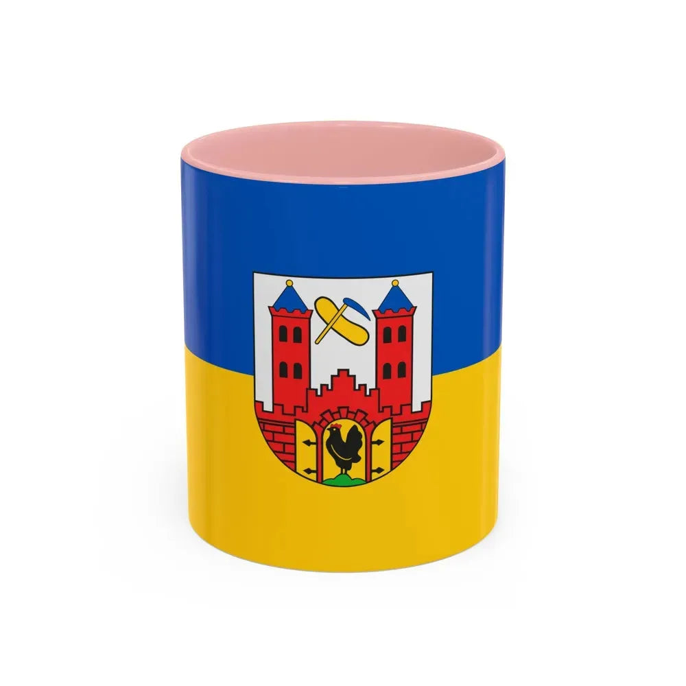 Flag of Suhl Germany - Accent Coffee Mug 11oz Pink - Go Mug Yourself