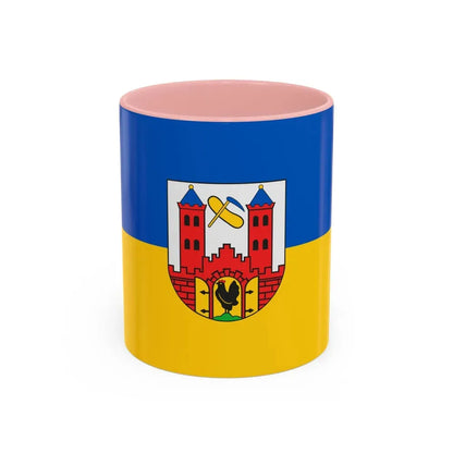 Flag of Suhl Germany - Accent Coffee Mug 11oz Pink - Go Mug Yourself