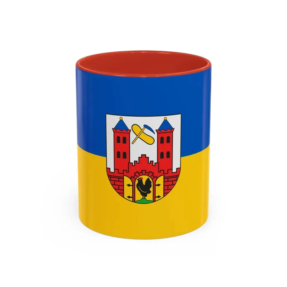 Flag of Suhl Germany - Accent Coffee Mug 11oz Red - Go Mug Yourself