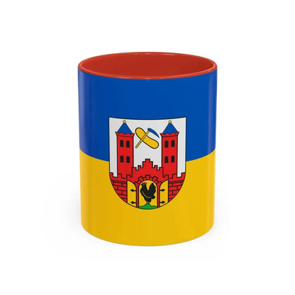 Flag of Suhl Germany - Accent Coffee Mug 11oz Red - Go Mug Yourself