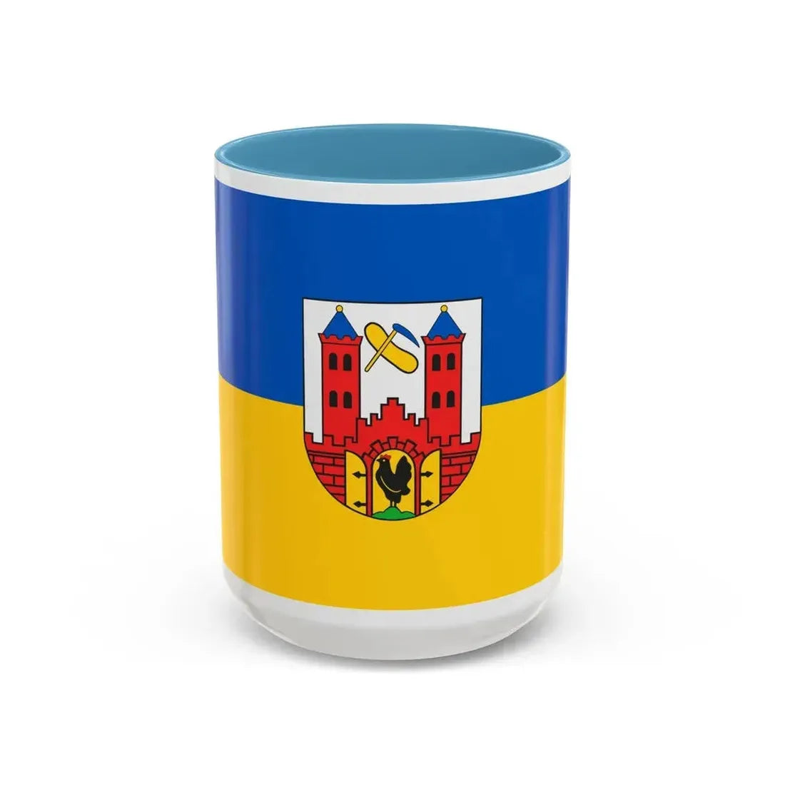 Flag of Suhl Germany - Accent Coffee Mug 15oz Light Blue - Go Mug Yourself