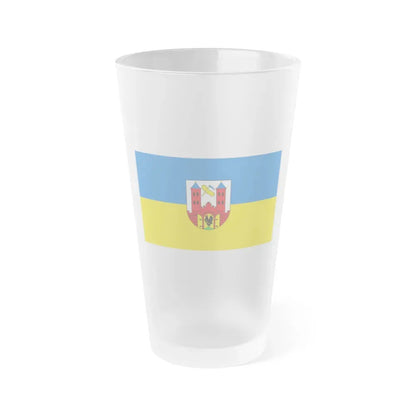 Flag of Suhl Germany - Frosted Pint Glass 16oz 16oz Frosted - Go Mug Yourself
