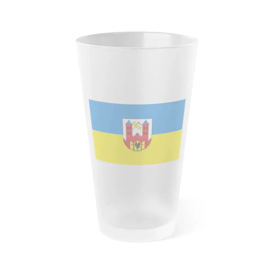 Flag of Suhl Germany - Frosted Pint Glass 16oz 16oz Frosted - Go Mug Yourself