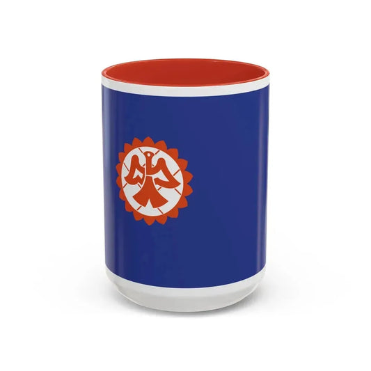 Flag of Suita Osaka Japan - Accent Coffee Mug 15oz Red - Go Mug Yourself