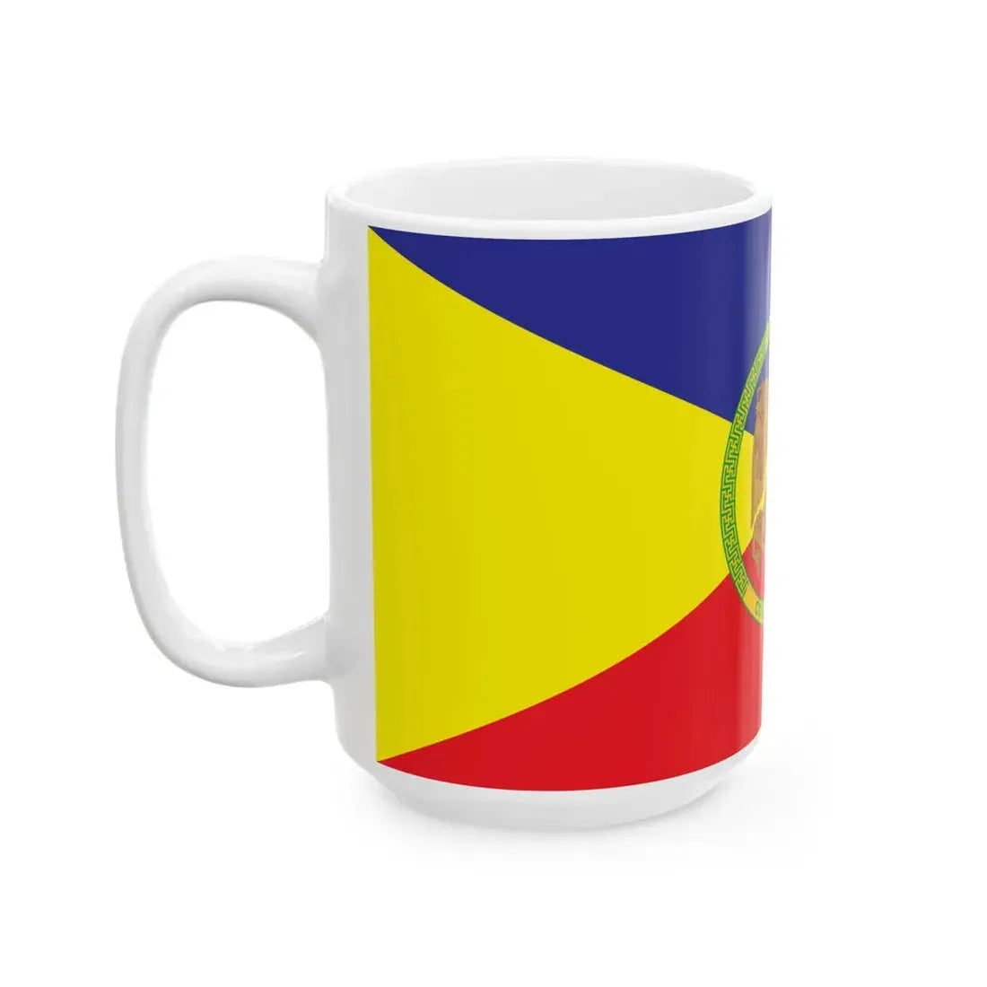 Flag of Sukhbaatar district Ulaanbaatar (Mongolia) White Coffee Mug - Go Mug Yourself