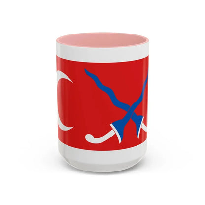 Flag of Sultanate of Mataram Malaysia - Accent Coffee Mug 15oz Pink - Go Mug Yourself
