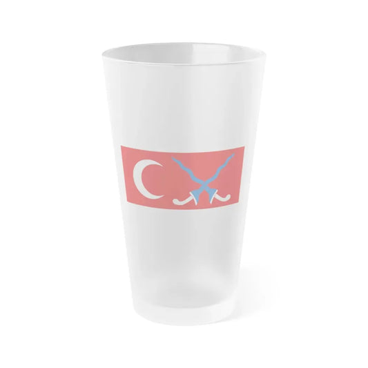 Flag of Sultanate of Mataram Malaysia - Frosted Pint Glass 16oz 16oz Frosted - Go Mug Yourself