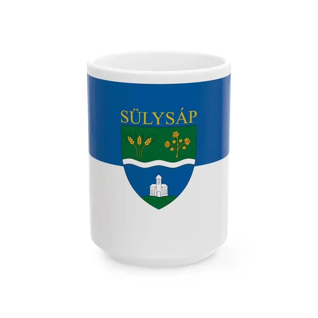 Flag of Sulysap (Hungary) White Coffee Mug 15oz - Go Mug Yourself