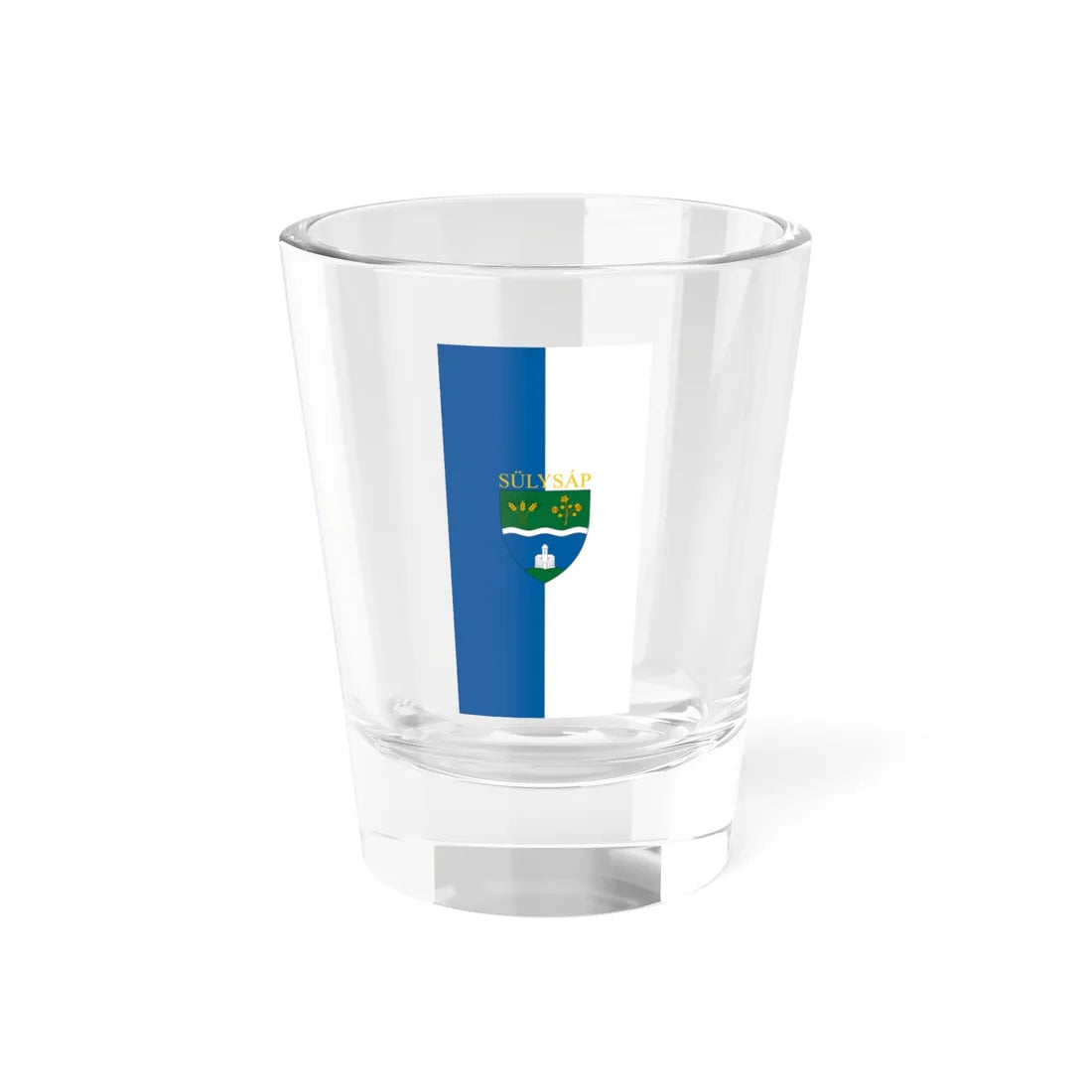 Flag of Sulysap vertical (Hungary) Shot Glass 1.5oz 1.5oz - Go Mug Yourself