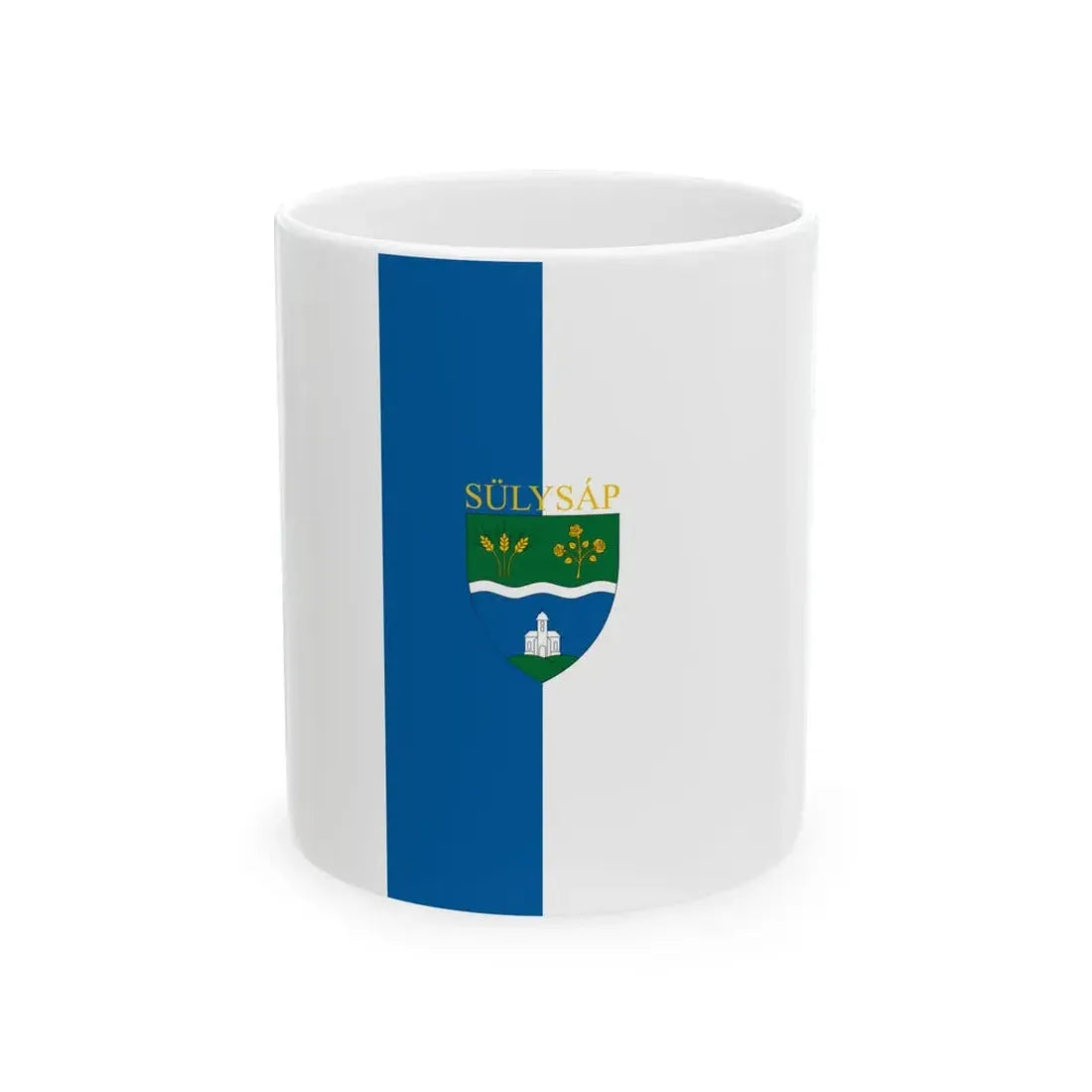 Flag of Sulysap vertical (Hungary) White Coffee Mug 11oz - Go Mug Yourself