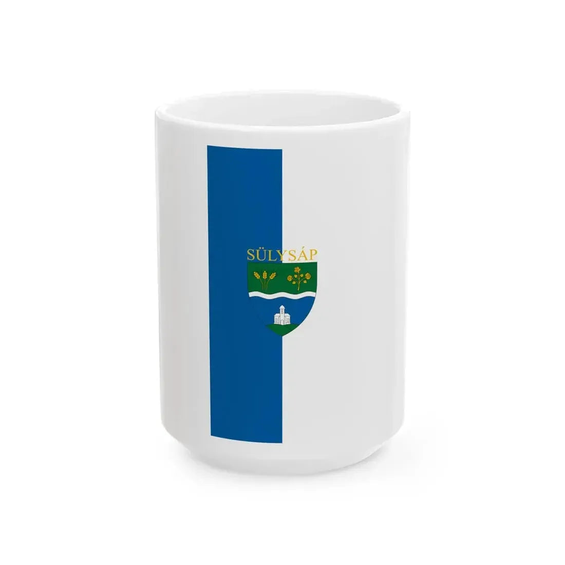 Flag of Sulysap vertical (Hungary) White Coffee Mug 15oz - Go Mug Yourself