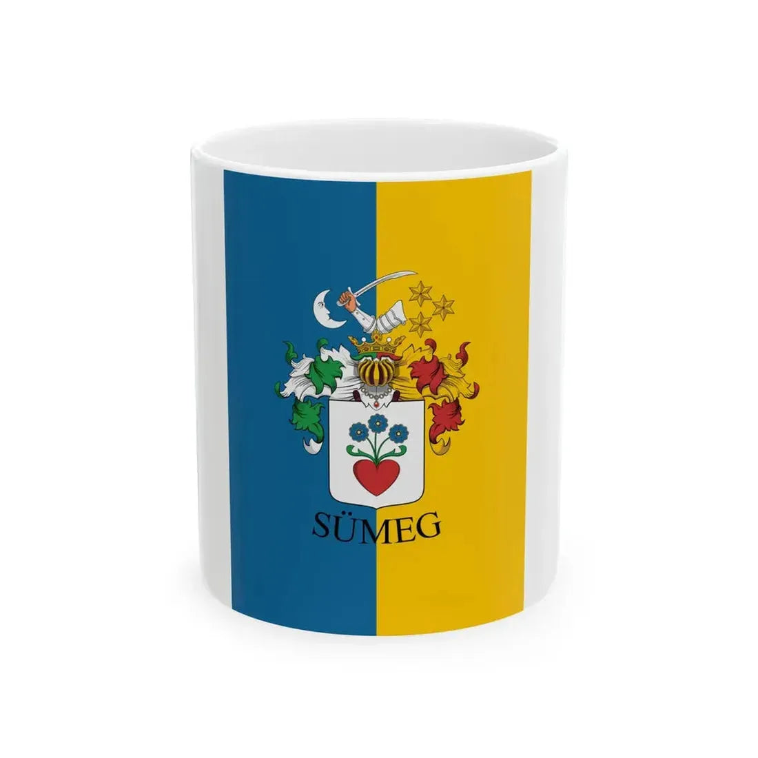 Flag of Sumeg (Hungary) White Coffee Mug 11oz - Go Mug Yourself