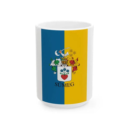 Flag of Sumeg (Hungary) White Coffee Mug 15oz - Go Mug Yourself