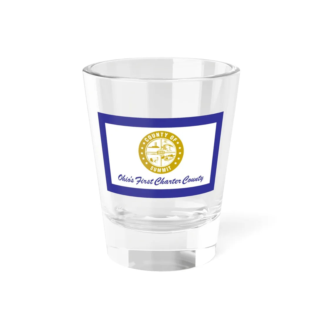 Flag of Summit County Ohio (United States) Shot Glass 1.5oz 1.5oz - Go Mug Yourself