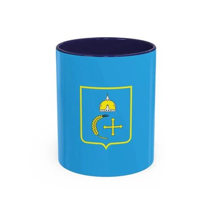 Flag of Sumy Oblast Ukraine - Accent Coffee Mug 11oz Navy - Go Mug Yourself