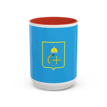 Flag of Sumy Oblast Ukraine - Accent Coffee Mug 15oz Red - Go Mug Yourself