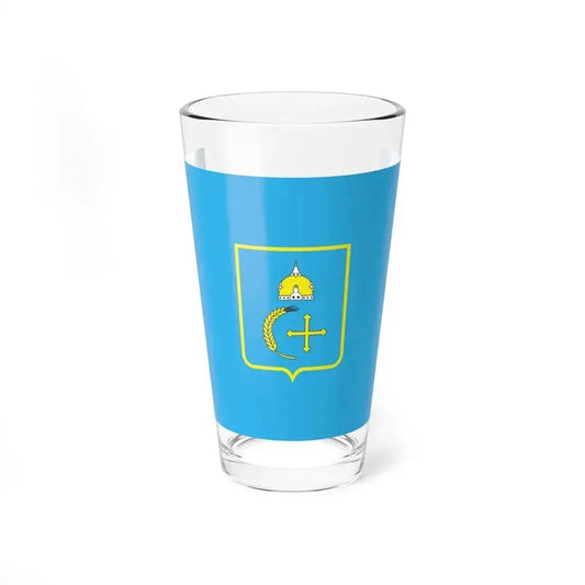 Flag of Sumy Oblast Ukraine - Pint Glass 16oz 16oz - Go Mug Yourself