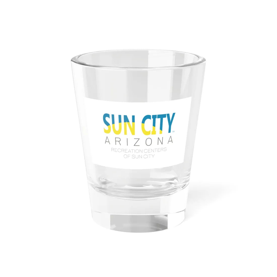 Flag of Sun City Arizona (United States) Shot Glass 1.5oz 1.5oz - Go Mug Yourself