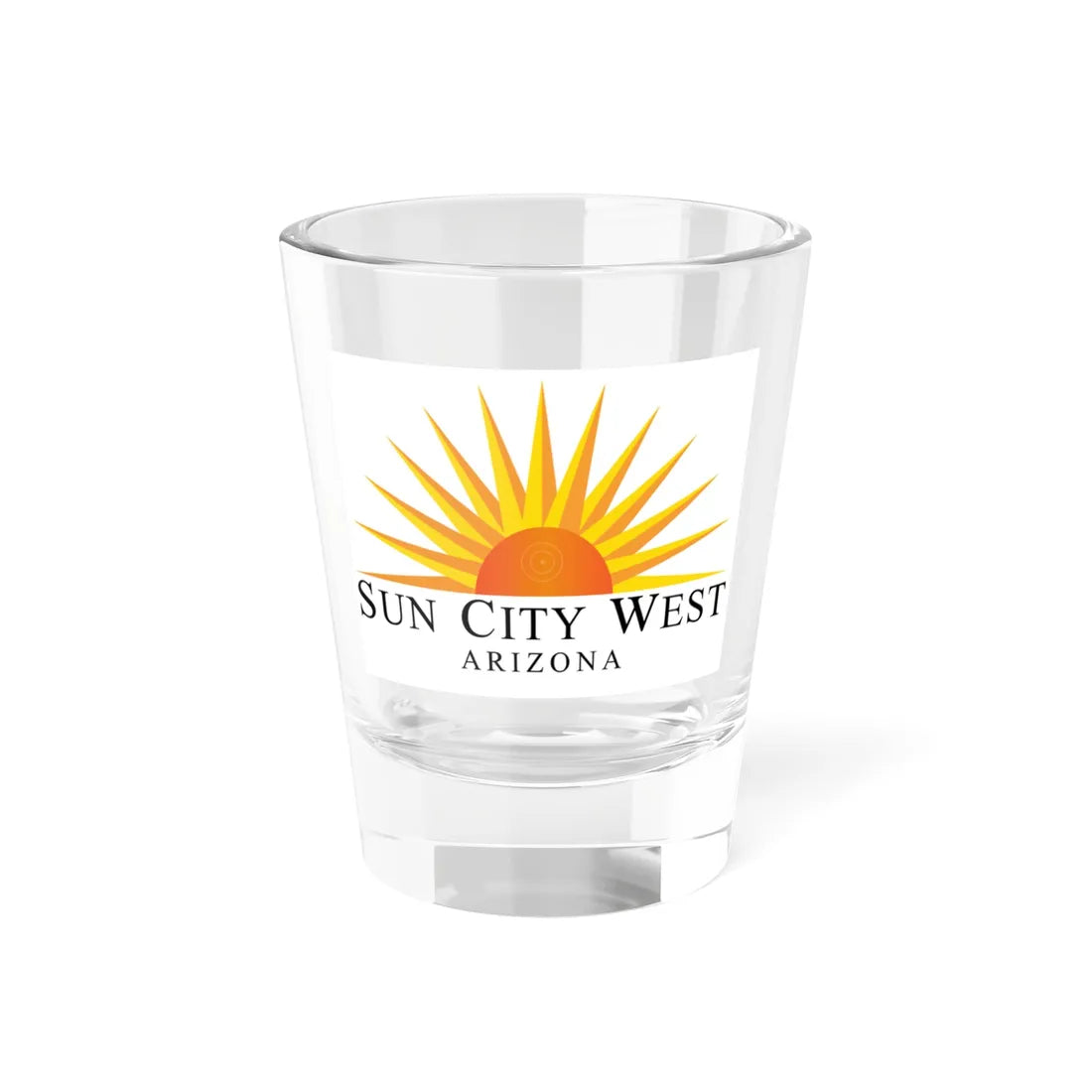 Flag of Sun City West Arizona (United States) Shot Glass 1.5oz 1.5oz - Go Mug Yourself