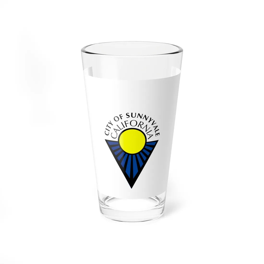 Flag of Sunnyvale California (United States) Pint Glass 16oz 16oz - Go Mug Yourself