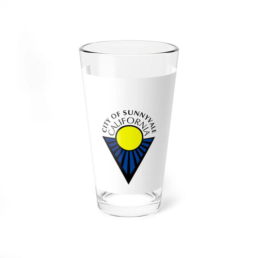 Flag of Sunnyvale California (United States) Pint Glass 16oz 16oz - Go Mug Yourself