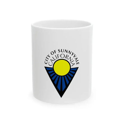 Flag of Sunnyvale California (United States) White Coffee Mug 11oz - Go Mug Yourself