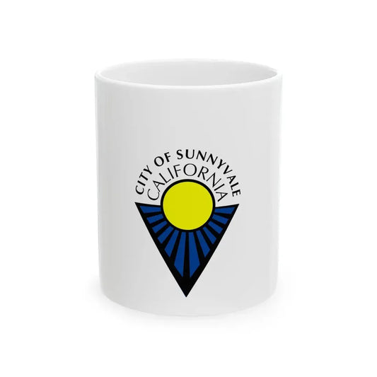 Flag of Sunnyvale California (United States) White Coffee Mug 11oz - Go Mug Yourself