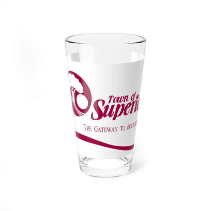Flag of Superior Colorado (United States) Pint Glass 16oz 16oz - Go Mug Yourself
