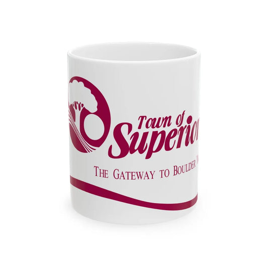 Flag of Superior Colorado (United States) White Coffee Mug 11oz - Go Mug Yourself