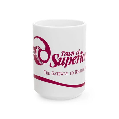 Flag of Superior Colorado (United States) White Coffee Mug 15oz - Go Mug Yourself