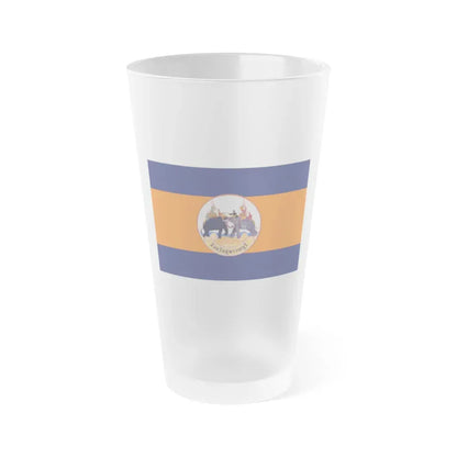 Flag of Suphan Buri Province Thailand - Frosted Pint Glass 16oz 16oz Frosted - Go Mug Yourself