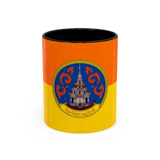 Flag of Surat Thani Province Thailand - Accent Coffee Mug 11oz Black - Go Mug Yourself
