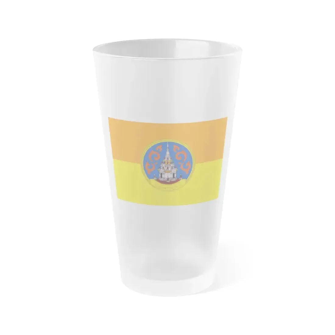 Flag of Surat Thani Province Thailand - Frosted Pint Glass 16oz 16oz Frosted - Go Mug Yourself