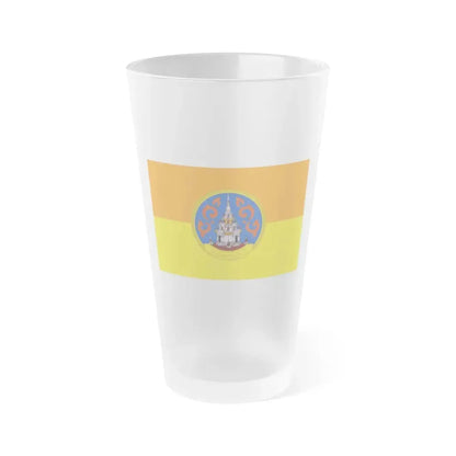 Flag of Surat Thani Province Thailand - Frosted Pint Glass 16oz 16oz Frosted - Go Mug Yourself