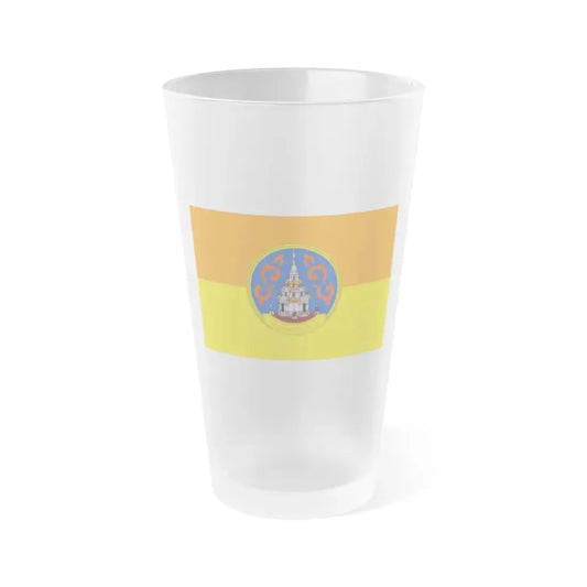 Flag of Surat Thani Province Thailand - Frosted Pint Glass 16oz 16oz Frosted - Go Mug Yourself