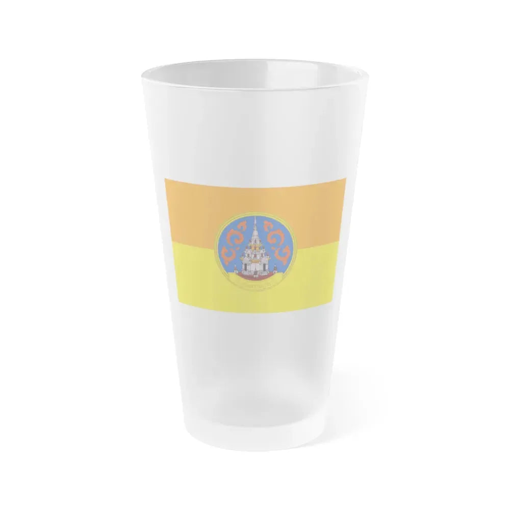 Flag of Surat Thani Province Thailand - Frosted Pint Glass 16oz 16oz Frosted - Go Mug Yourself