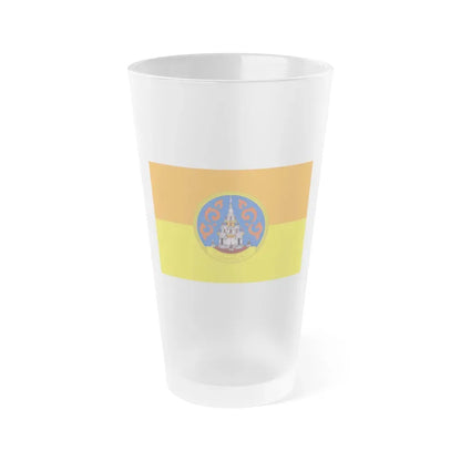 Flag of Surat Thani Province Thailand - Frosted Pint Glass 16oz 16oz Frosted - Go Mug Yourself